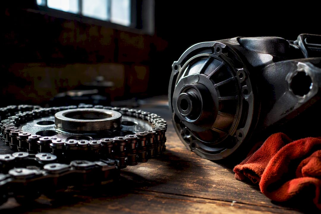 Chain and shaft drivetrain components compared