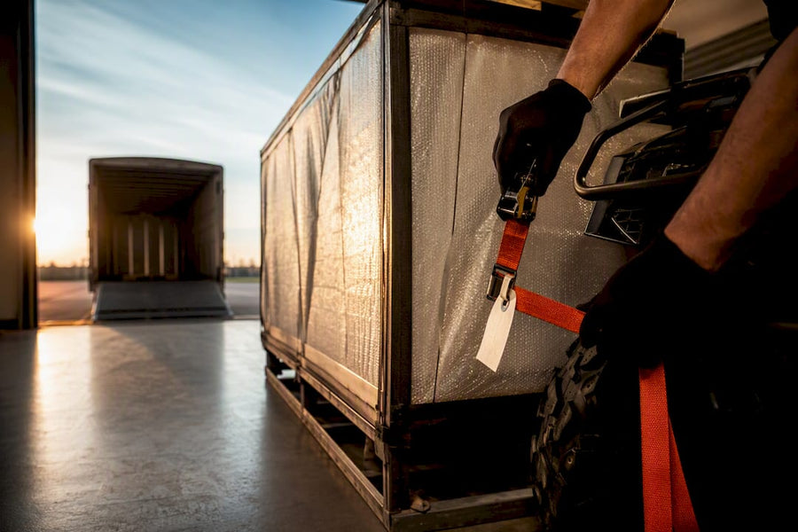 Dealer-prepared ATV shipment awaiting delivery