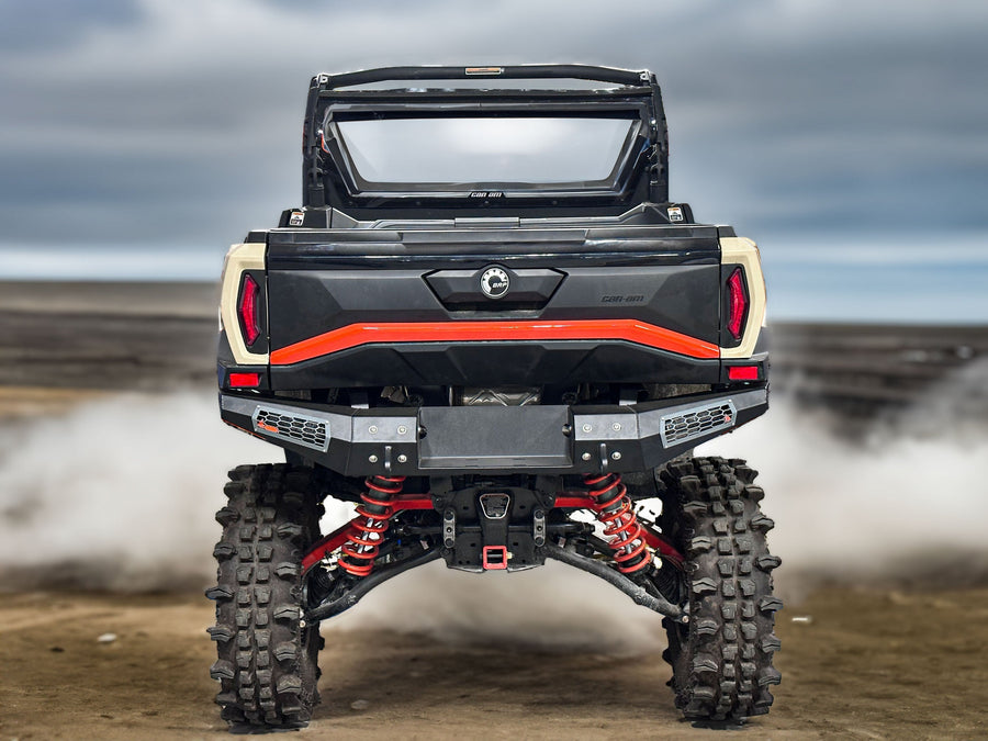 Can-Am Commander fitted with a Thumper Fab winch-ready rear bumper