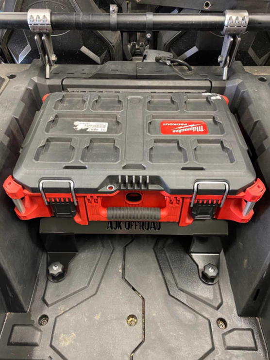 Polaris RZR Packout Mount Tall by AJK Offroad with One Wide Kit Installed