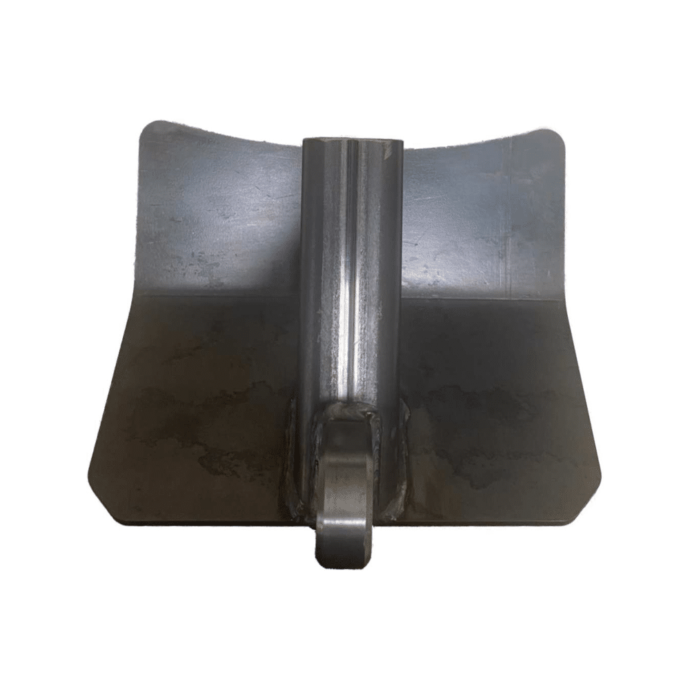 Hitch Skid with Recovery Point Short AJK Offroad Straight on Close Up in Gray