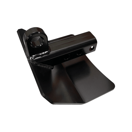 Hitch Skid with Recovery Point Short by AJK Offroad Side Angle View in Black