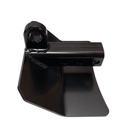 Hitch Skid with Recovery Point Short by AJK Offroad Horizontal Angle in Black