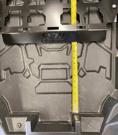 Polaris RZR PRO R Packout Mount by AJK Offroad With Measuring Tape for Reference Wide View