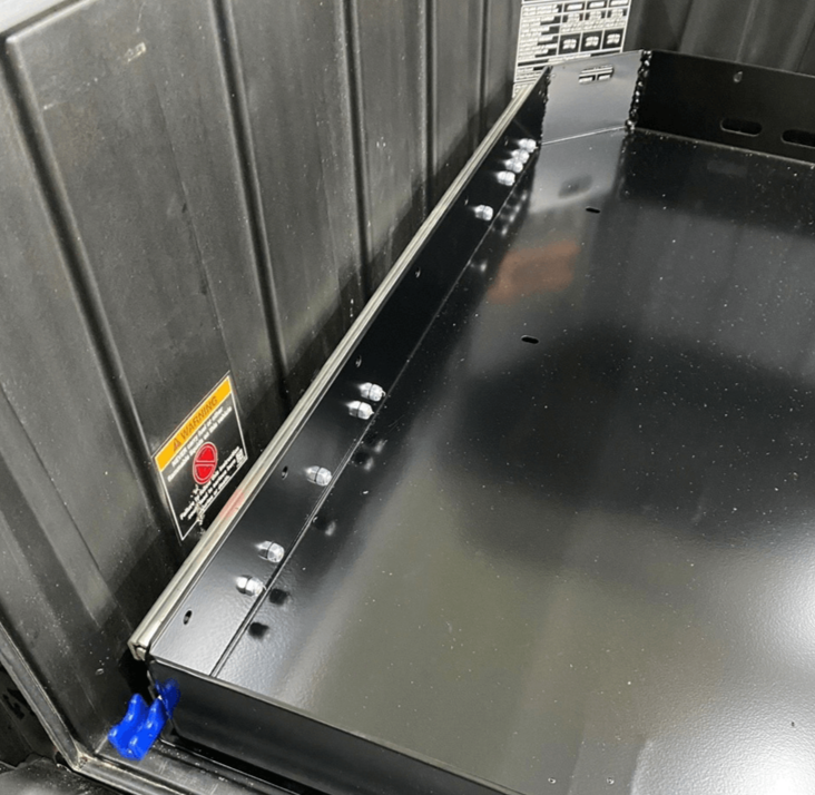 Polaris Xpedition Bed Drawer by AJK Offroad Corner of Drawer