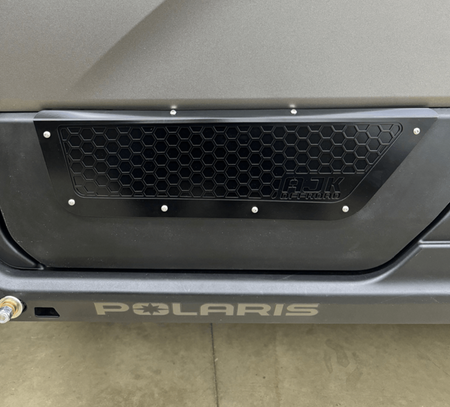 Polaris Xpedition Vented Lower Doors Inserts by AJK Offroad Close Up of Front Vented Door in Black