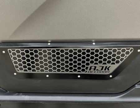 Polaris Xpedition Vented Lower Doors Inserts by AJK Offroad Close Up of Silver Color Vents