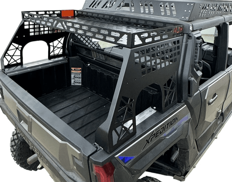 Polaris Xpedition Headache Rack 3/4 Rack  by AJK Offroad Right Side Back View