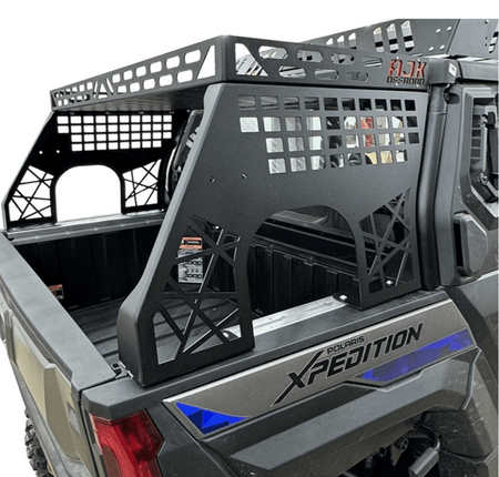 Polaris Xpedition Headache Rack 3/4 Rack  by AJK Offroad Angled View of Side