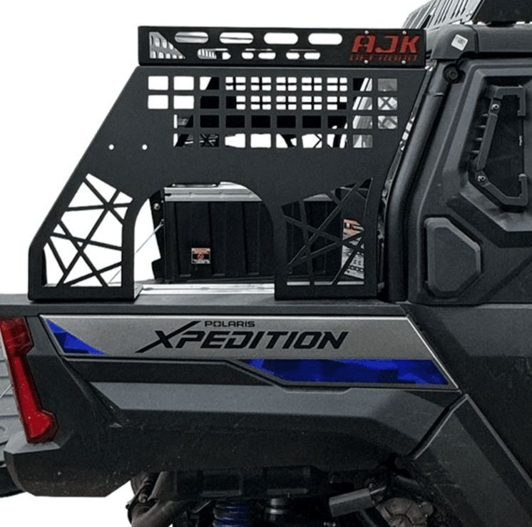 Polaris Xpedition Headache Rack 3/4 Rack  by AJK Offroad Side View with no Accessories