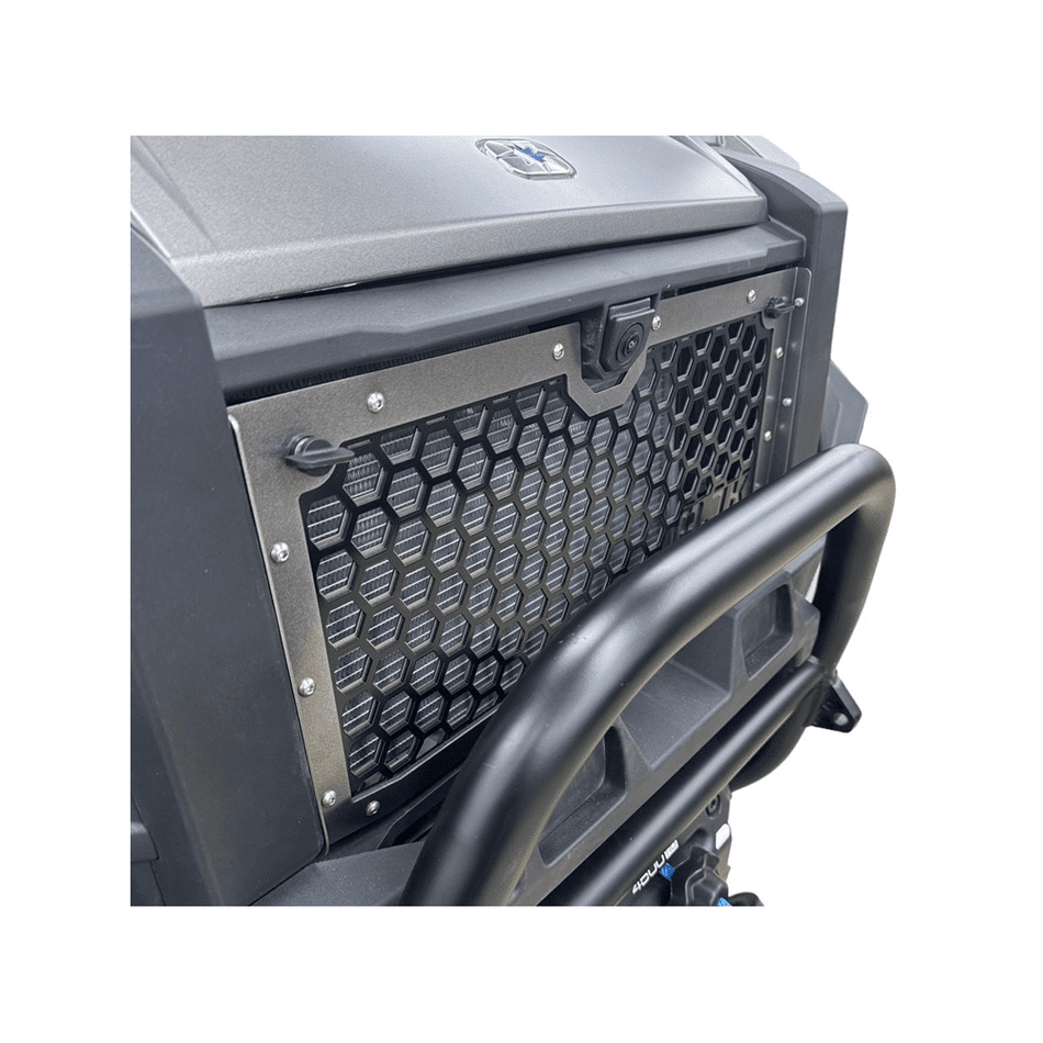 Polaris Xpedition Grill by AJK Offroad Installed in Raw Aluminum