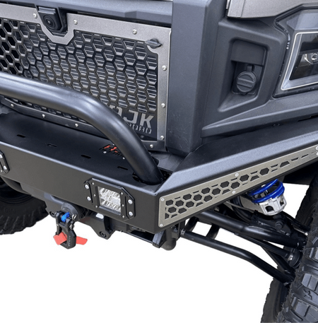 Polaris Xpedition Front Bumper by AJK Offroad Close Up of Right Side of Bumper