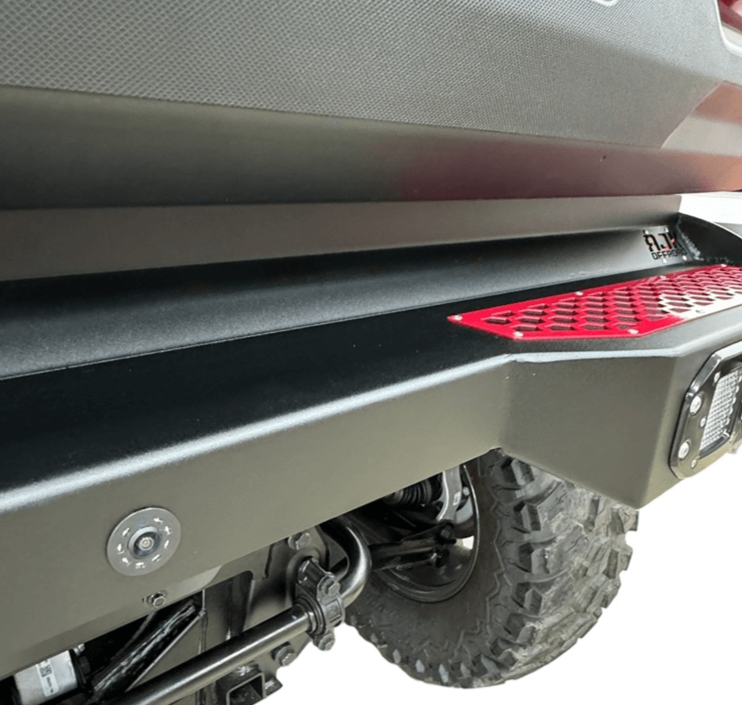 Polaris Ranger 1500XD Rear Bumper by AJK Offroad Side Close Up of RIght Side