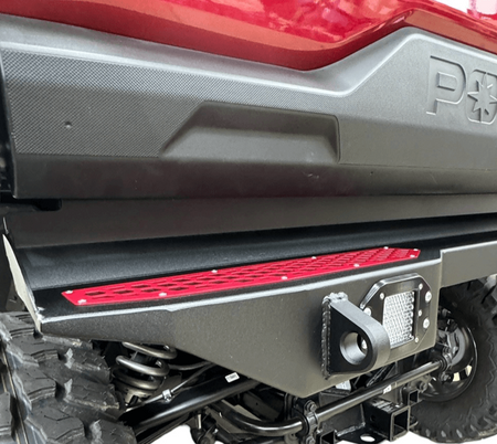Polaris Ranger 1500XD Rear Bumper by AJK Offroad Mid-Close Up of Left Side