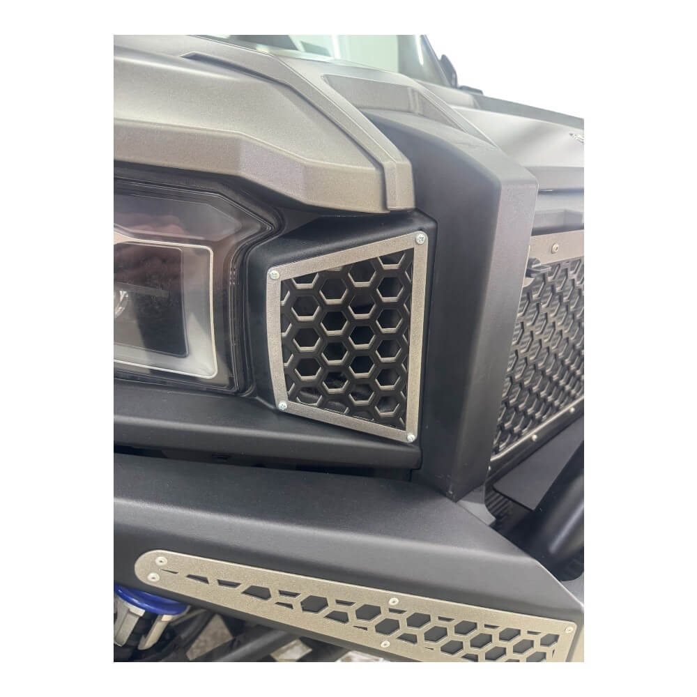 Polaris Xpedition Grill by AJK Offroad Close Up of Grill Installed on Left Side