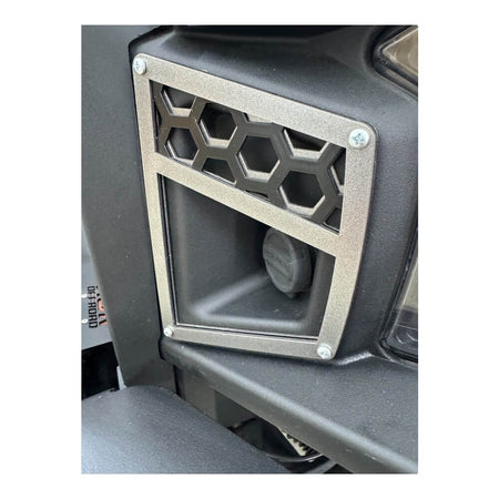 Polaris Xpedition Grill by AJK Offroad Extreme Close Up of Raw Metal Color