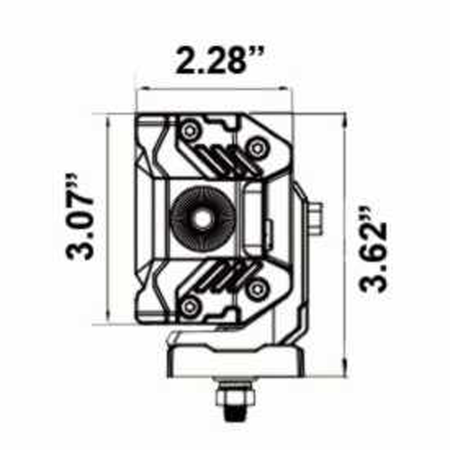 Dual Row High Output 8"Light Bar by AJK Offroad Schematic of Side of Light