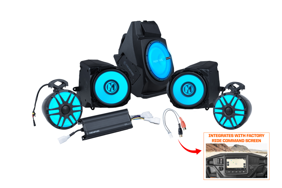 Memphis Polaris RZR Ride Command PRO 4 PLUS Audio Kit (PRO XP - PRO R - TURBO R)
