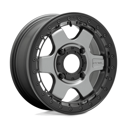 Fuel UTV Block UTV Beadlock (D923) — Matte Gun Metal w/ Black Ring