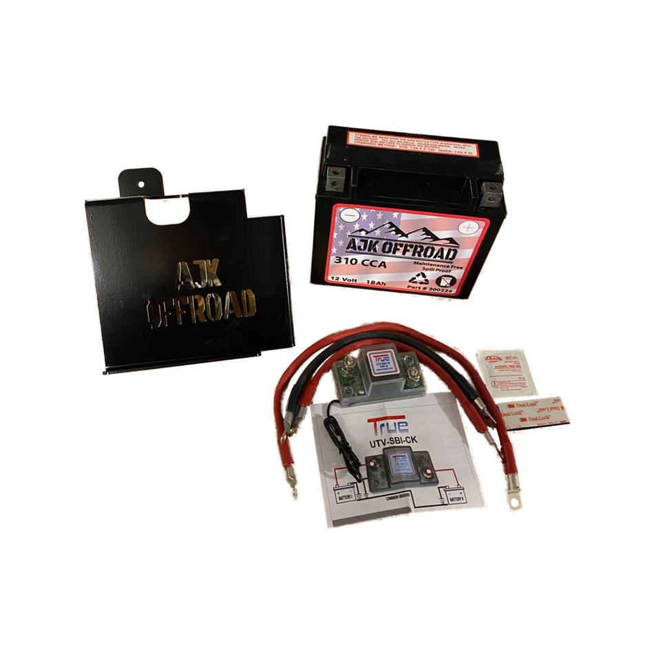 Can-Am X3 Dual Battery Kit by AJK Offroad Full View of Battery Kit