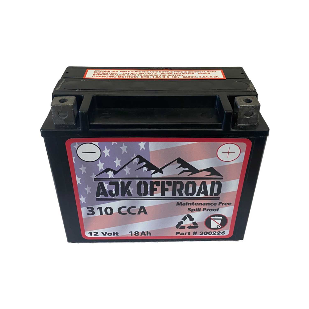 Can-Am X3 Dual Battery Kit by AJK Offroad Close Up of Battery