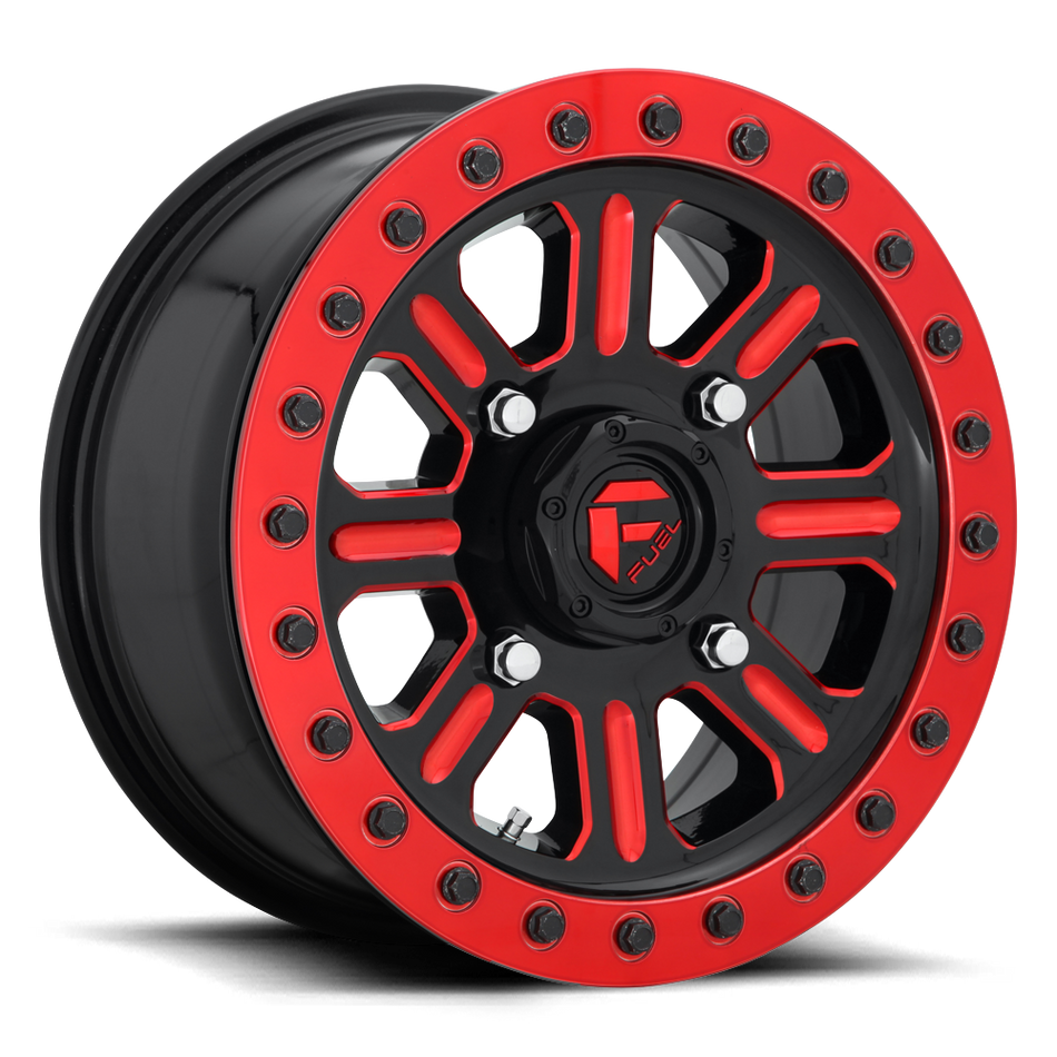 Fuel UTV Hardline UTV Beadlock (D911) — Gloss Black Red Tinted Clear