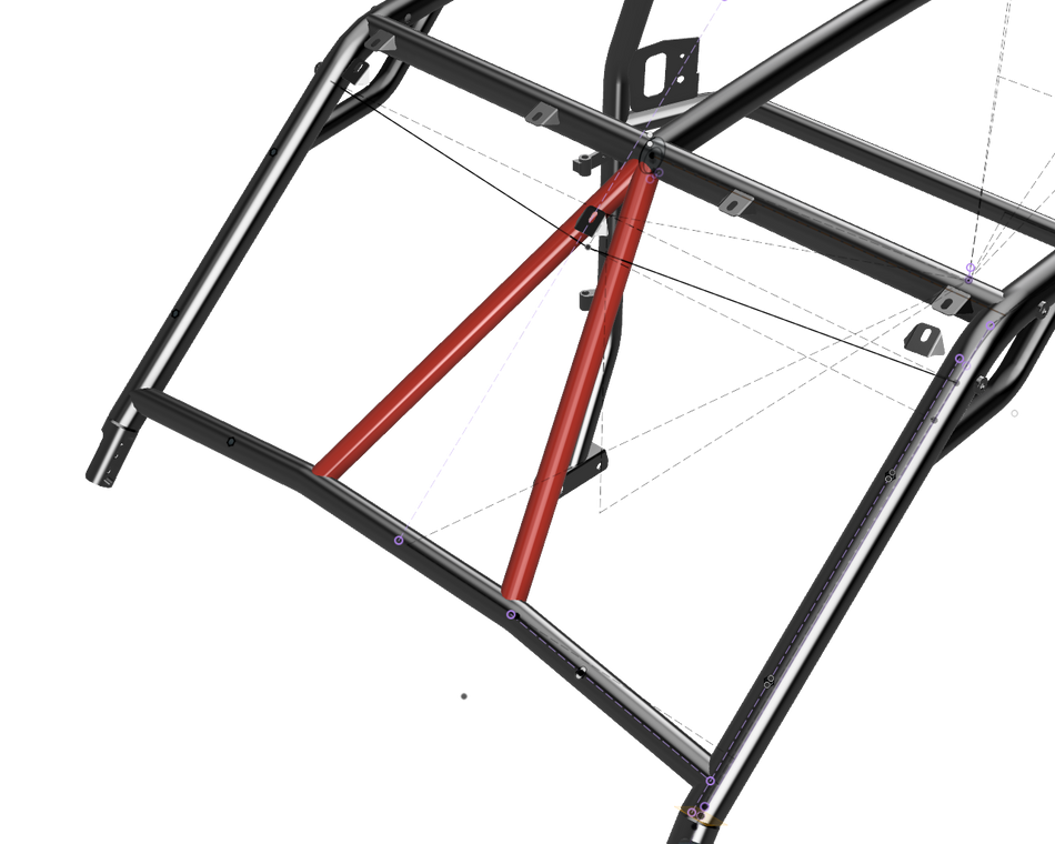 Cage Option: Front Intrusion Bars Hi-Brow RZR XP (2-Seat)