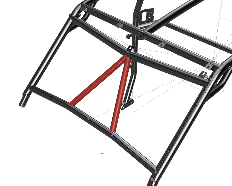 Cage Option: Front Intrusion Bars Lo-Brow RZR XP (2-Seat)