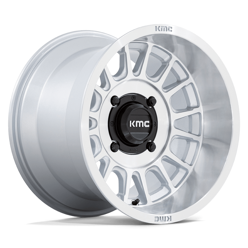 KMC Powersports Impact UTV (KS138) — Silver w/ Machined Face