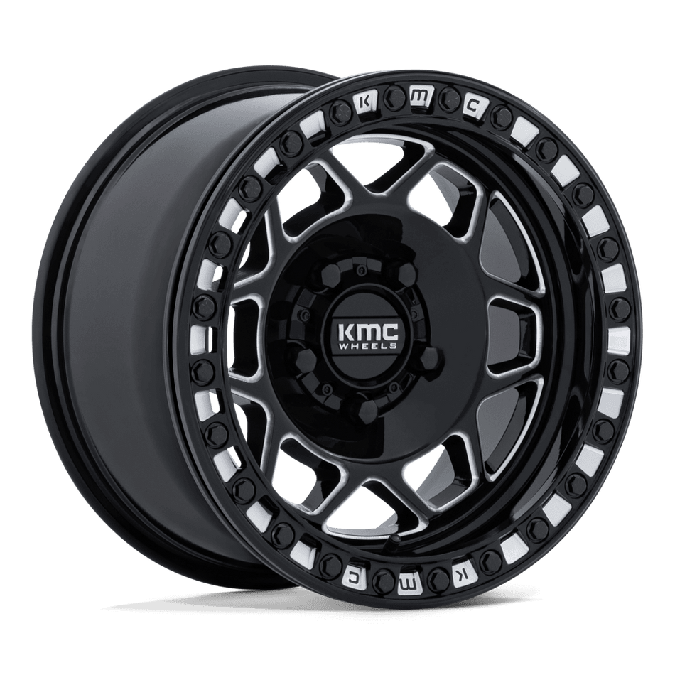 KMC Powersports Torx UTV Beadlock (KS241) — Gloss Black Milled