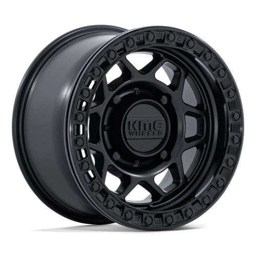 KMC Powersports Torx UTV Beadlock (KS241) — Matte Black w/ Gloss Black Rg