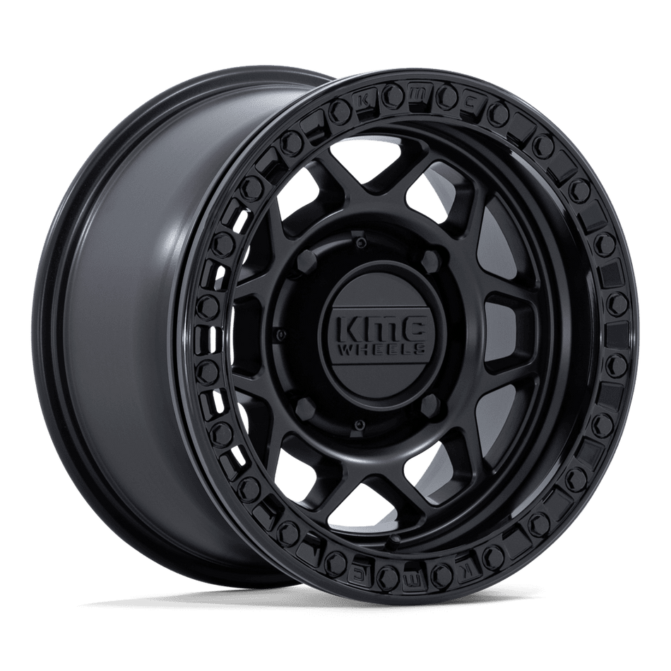 KMC Powersports Torx UTV Beadlock (KS241) — Matte Black w/ Gloss Black Rg