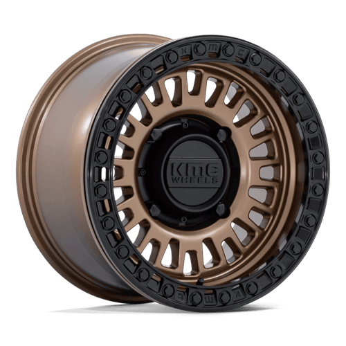KMC Powersports Aztec UTV Beadlock (KS242) — Matte Bronze w/ Matte Black Rg