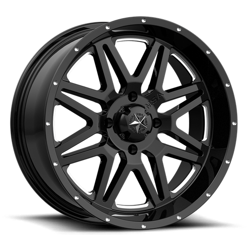 MSA Offroad Wheels Vibe UTV (M26) — Gloss Black Milled