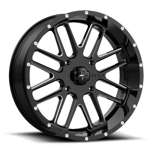 MSA Offroad Wheels Bandit UTV (M35) — Gloss Black Milled