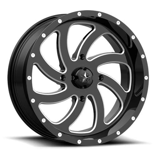 MSA Offroad Wheels Switch UTV (M36) — Gloss Black Milled