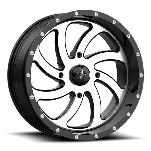 MSA Offroad Wheels Switch UTV (M36) — Machined Gloss Black