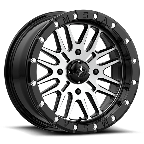 MSA Offroad Wheels Brute UTV Beadlock (M37) — Gloss Black Machined