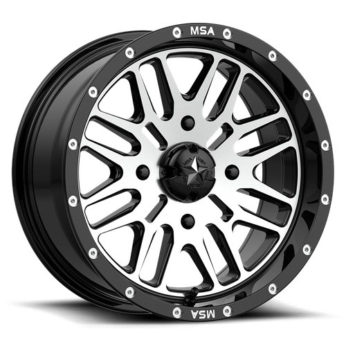 MSA Offroad Wheels Brute UTV (M38) — Gloss Black Machined