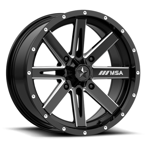 MSA Offroad Wheels Boxer UTV (M41) — Gloss Black Milled