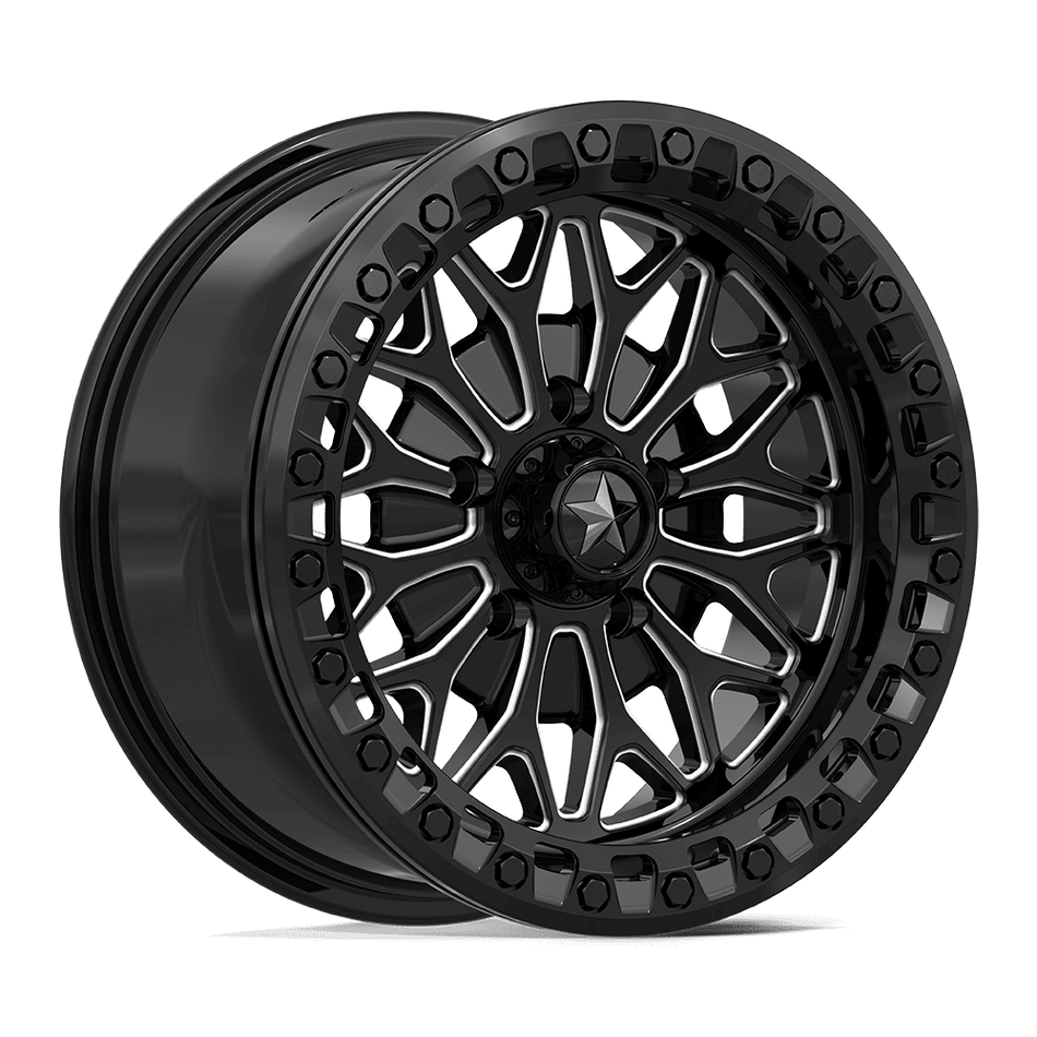 MSA Offroad Wheels Bolo UTV Beadlock (MA53) — Gloss Black Milled