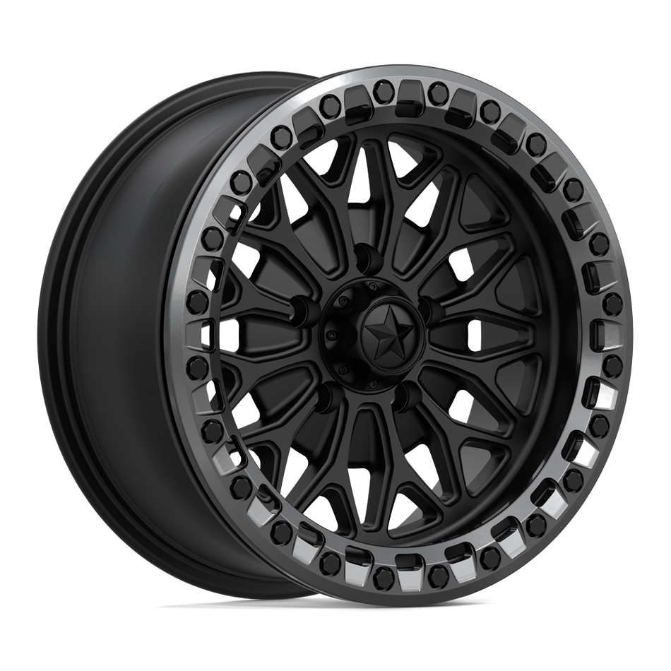 MSA Offroad Wheels Bolo UTV Beadlock (MA53) — Matte Black w/ Gl-Gunmetal Rg