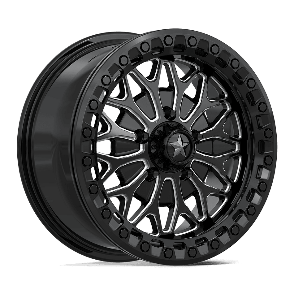 MSA Offroad Wheels Bolo UTV Beadlock (MA53) — Gloss Black Milled