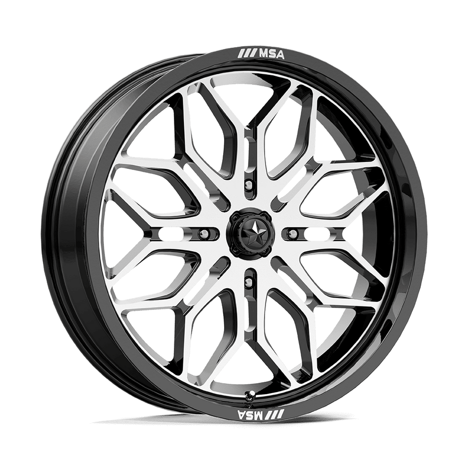 MSA Offroad Wheels Sniper UTV (M47) — Gloss Black Machined
