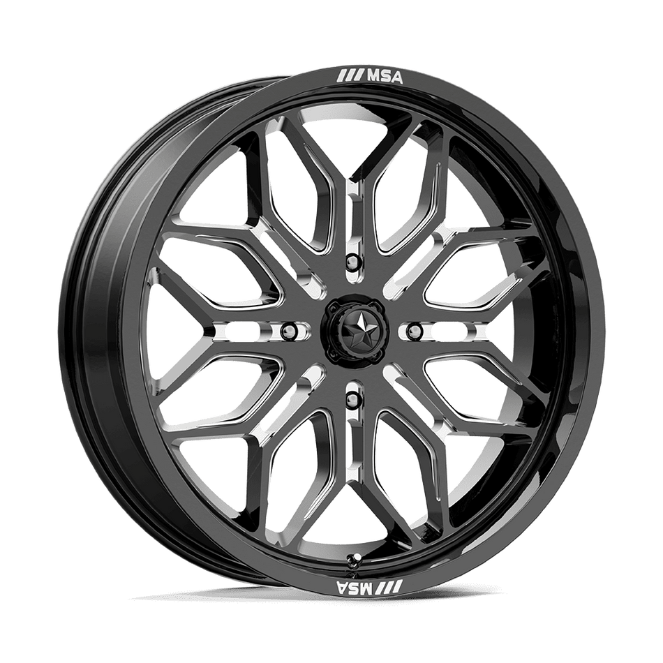 MSA Offroad Wheels Sniper UTV (M47) — Gloss Black Milled