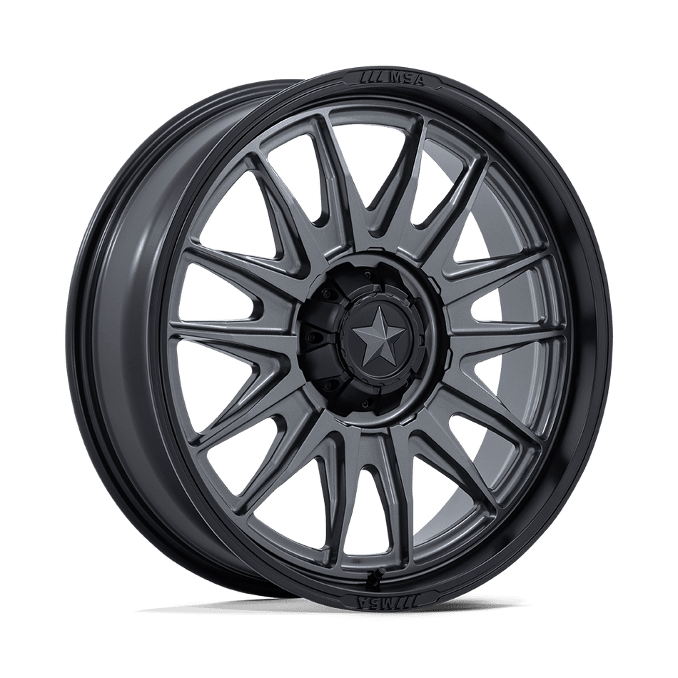MSA Offroad Wheels Commander UTV (M55) — Matte Gunmetal w/ M-Blk Lip