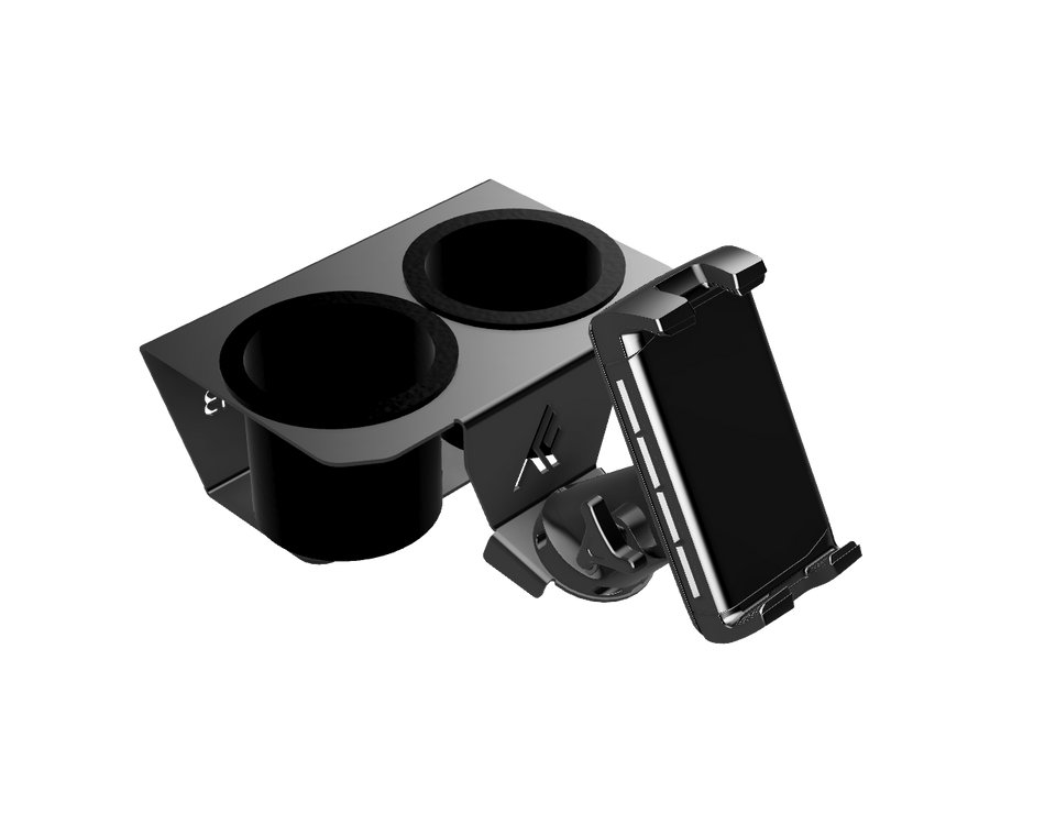 Can-Am Commander Wireless Phone Charger with Integrated Cup Holder Dash Mount
