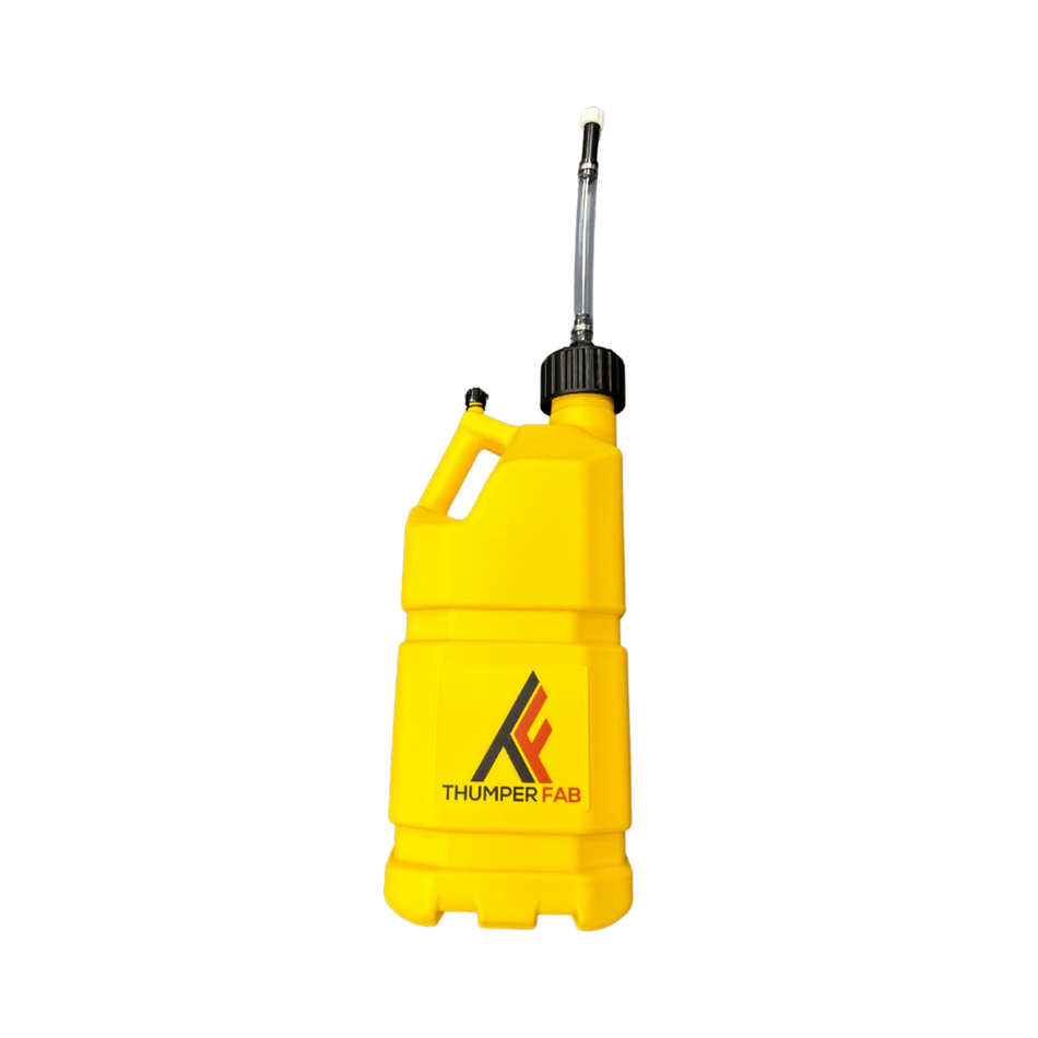 Thumper Fab 5 Gallon Utility Jug with Filler Hose (Yellow) - Single