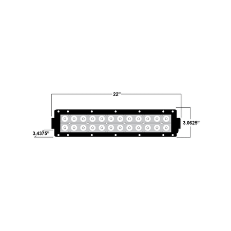 Dual Row LED Light bar 22 Inch  AJK Offroad