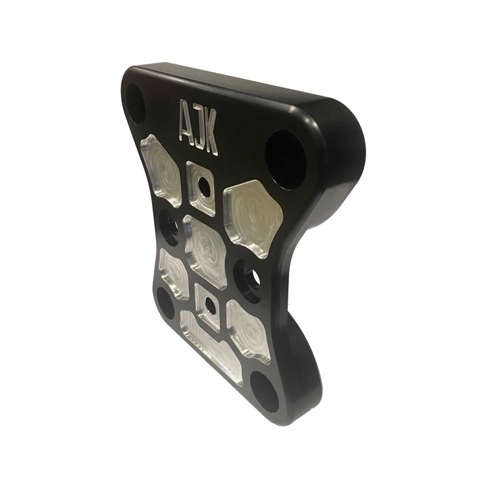 Can-Am X3 Billet Aluminum Radius Rod Plate by AJK Offroad Top Right View No Hook